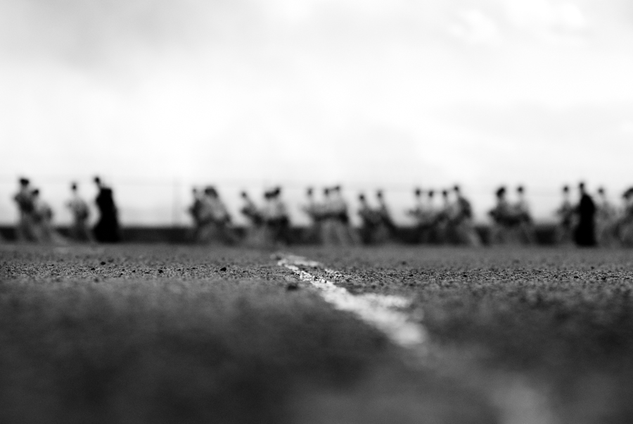 The platoon jogging.