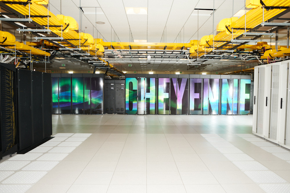 The Cheyenne supercomputer data center in Wyoming