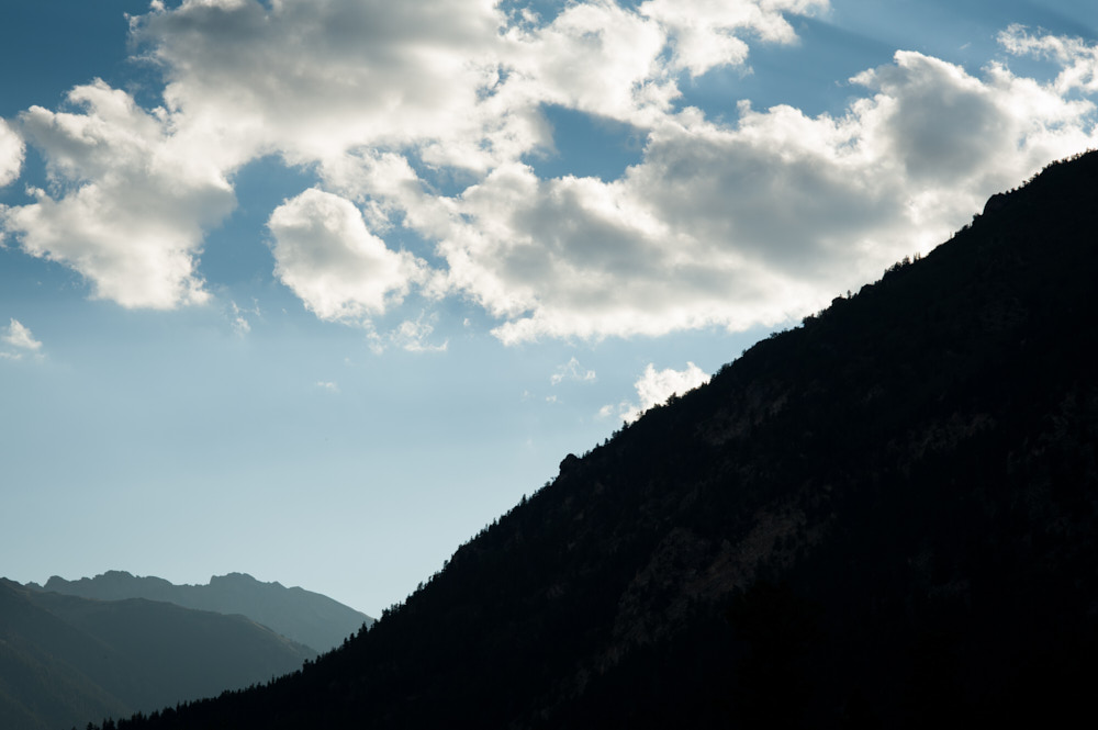A mountain silhouette near Leadville