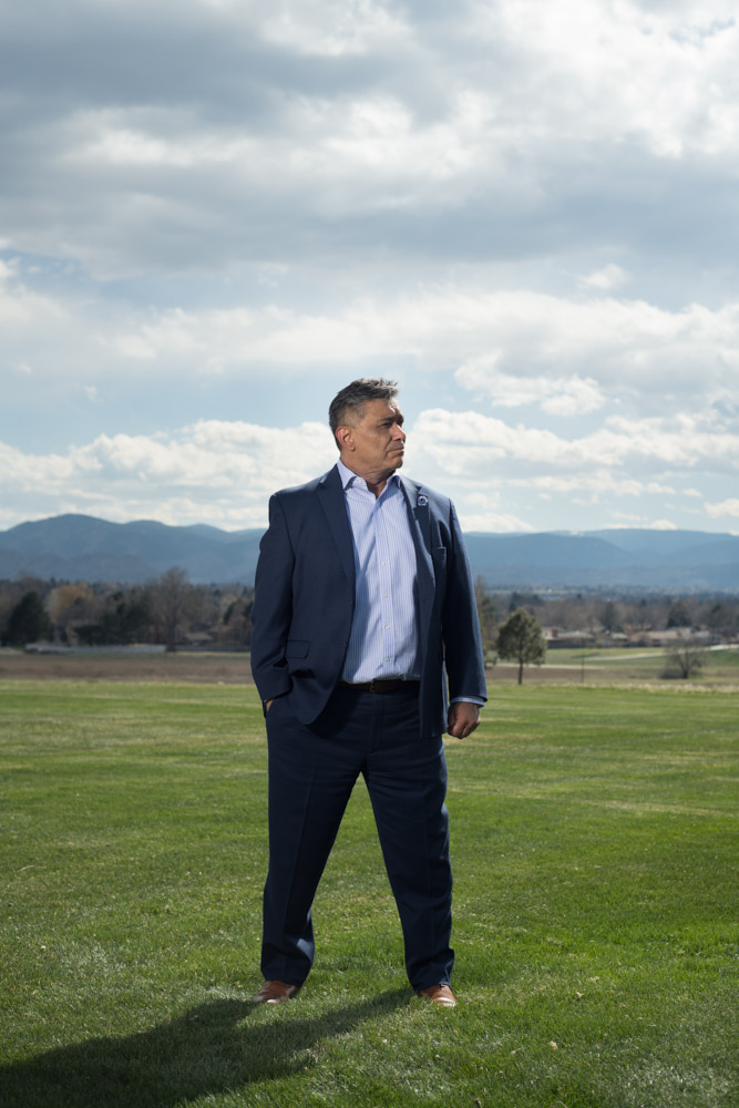 A portrait of Kiki Leyba at the Columbine Memorial