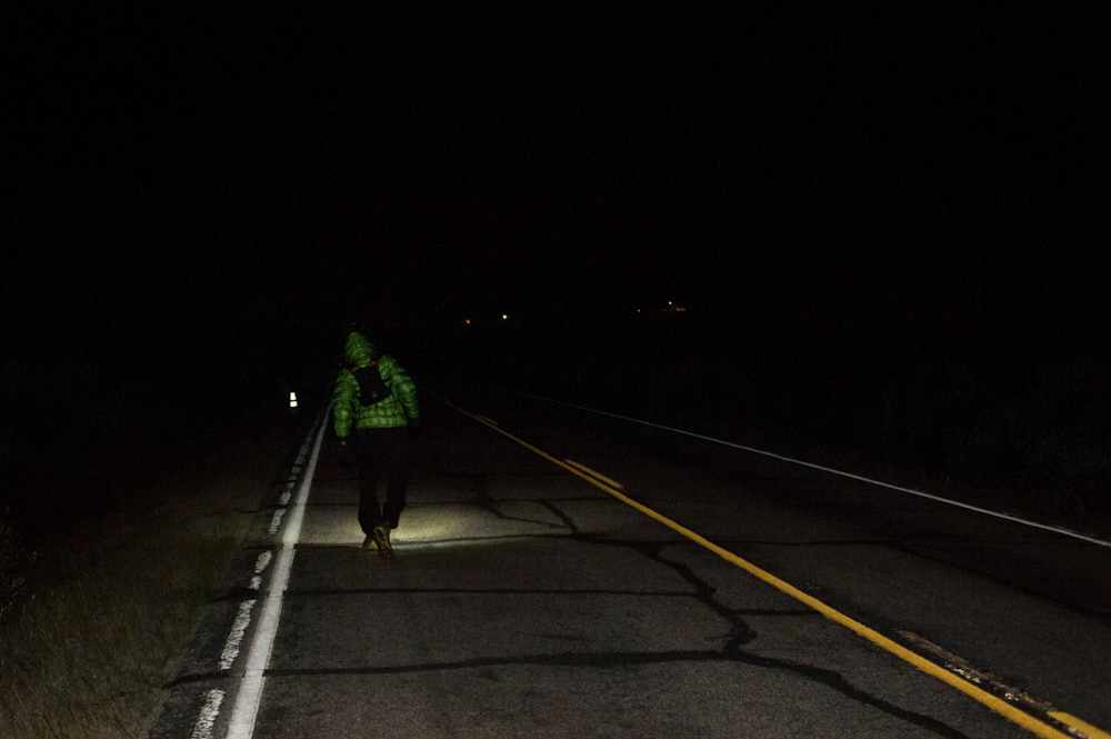 A runner in the dark