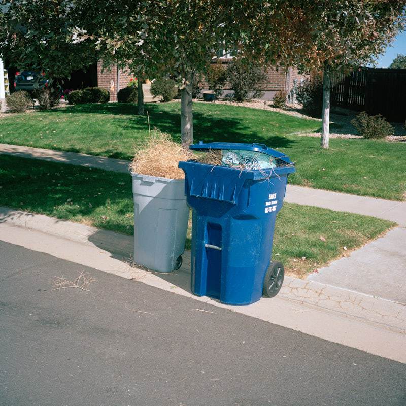 Tumbleweeds in garbage cans