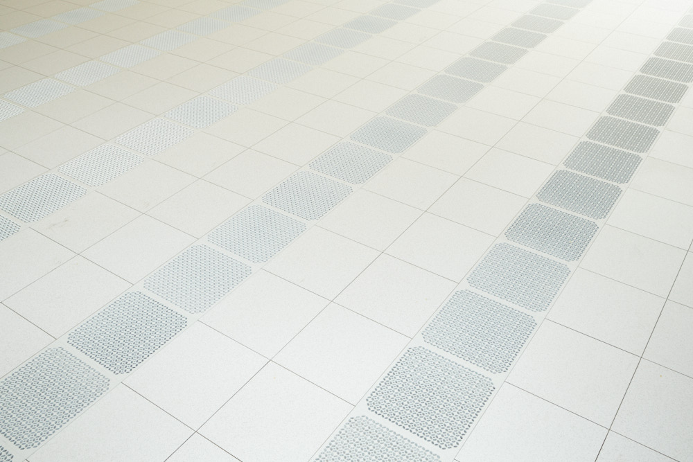 White flooring and vents inside the Cheyenne supercomputer