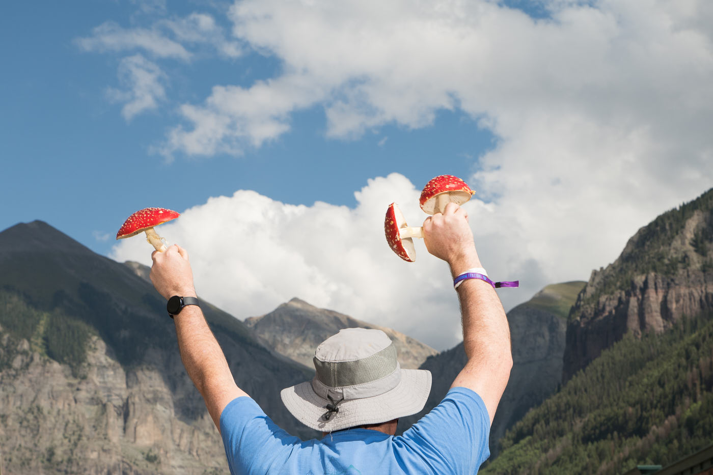 The parade during the Telluride Mushroom Festival on August 21, 2021.